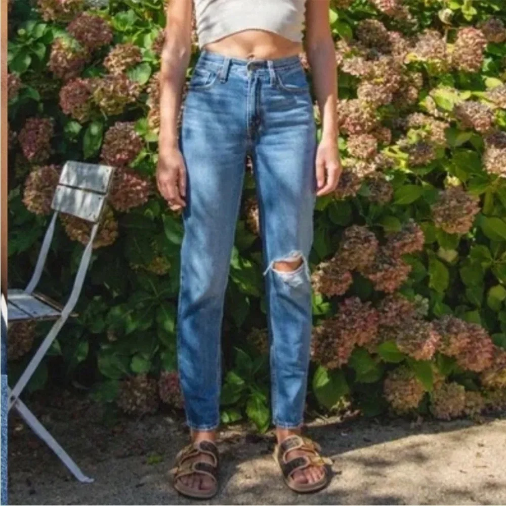 NWT Levi’s 80’s Ripped High Rise Mom Jeans in Boo Boo